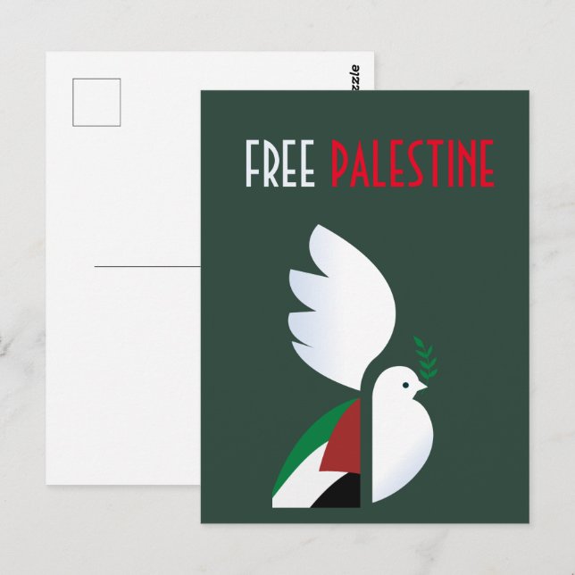 Gratis vykort för Palestina - Medvetenhet om de mä (Fram/baksida)