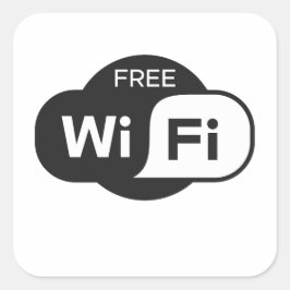 Gratis Wifi Fyrkantiga Klistermärken