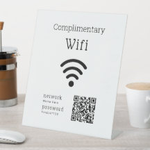 Gratis Wifi-kod Svart & Vit Anpassad