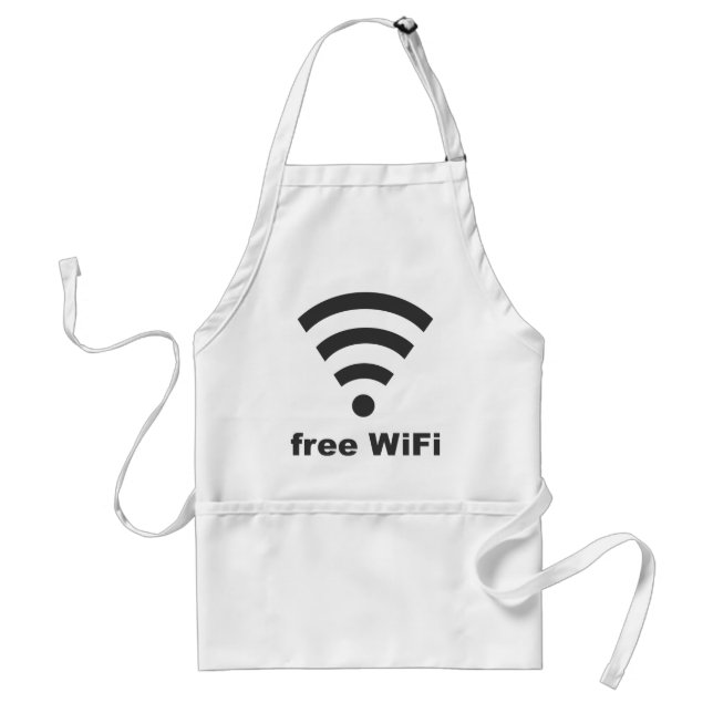 GRATIS WIFI Vector-DATOR INTERNET-REKLAM Förkläde (Framsidan)