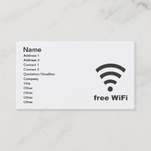 GRATIS WIFI Vector-DATOR INTERNET-REKLAM Visitkort