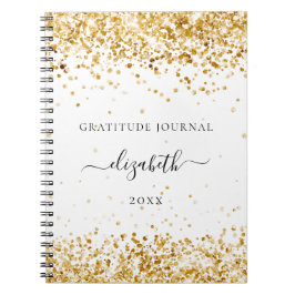 Gratise journal, vitt damm från guld glitter namn anteckningsbok