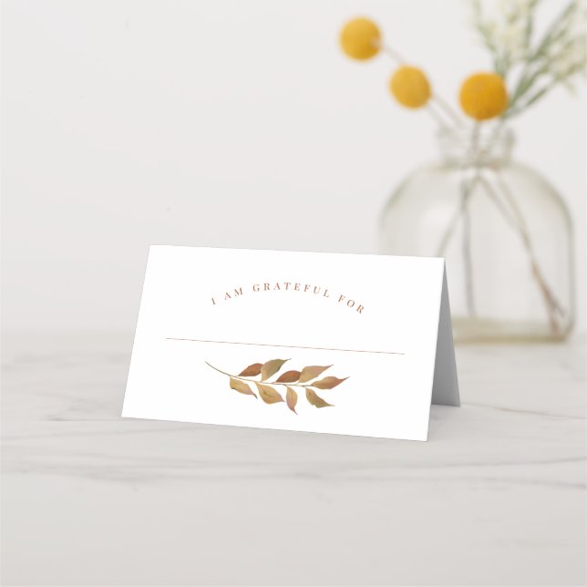 Gratise Place Cards Thanksgiving Friendsgiving Placeringskort (Framsida)