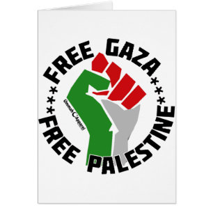gratisgrå gaza-gritt grin hälsningskort