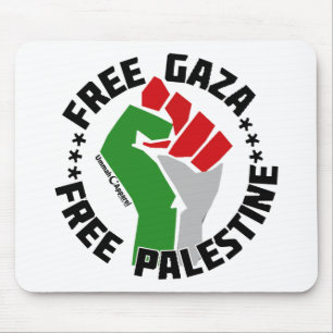 gratisgrå gaza-gritt grin musmatta