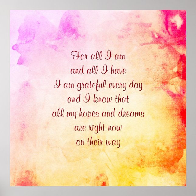 "Gratistik och positivitet" poster dikt konst (Framsidan)