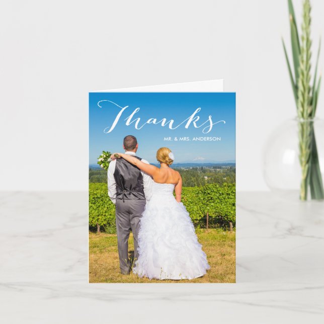 Gratistik | Photo Bröllop Tackkort (Framsida)