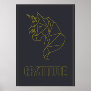 Gratitetsbekräftelse poster av en enmajshäst