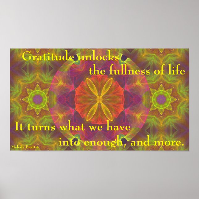 "Gratitud ...nog och mer" Poster (Framsidan)