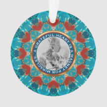 Gratitude Aqua Teal Mandala Anpassningsbar Ord & P
