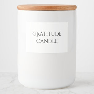 Gratitude Candle-etikett Mat Etiketter