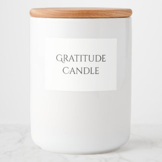 Gratitude Candle-etikett Mat Etiketter