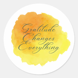 Gratitude changes everything positive message runt klistermärke