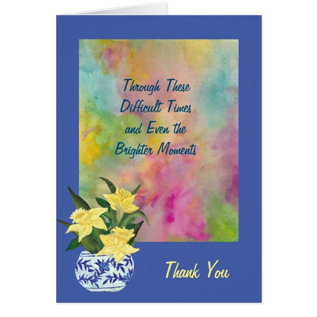 Gratitude Daffodil Hälsningskort (Framsidan)