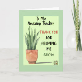 Gratitude for the Teacher Card Kort