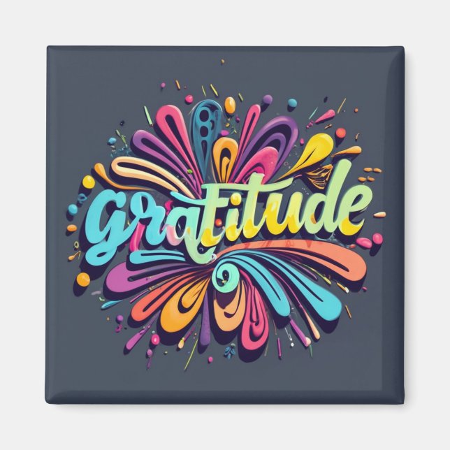 Gratitude Fridge Magnet (Framsidan)