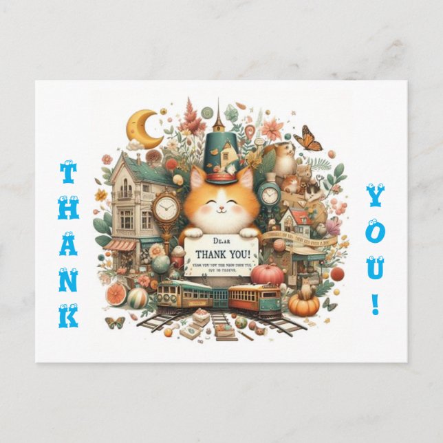 "Gratitude Hälsning: A Tack you card Collection" Vykort (Framsida)