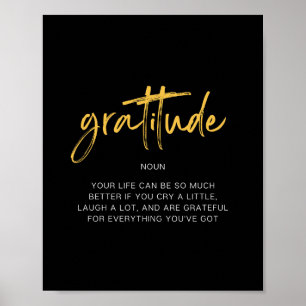 Gratitude inspiration Quote Poster