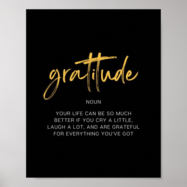 Gratitude inspiration Quote Poster (Framsidan)