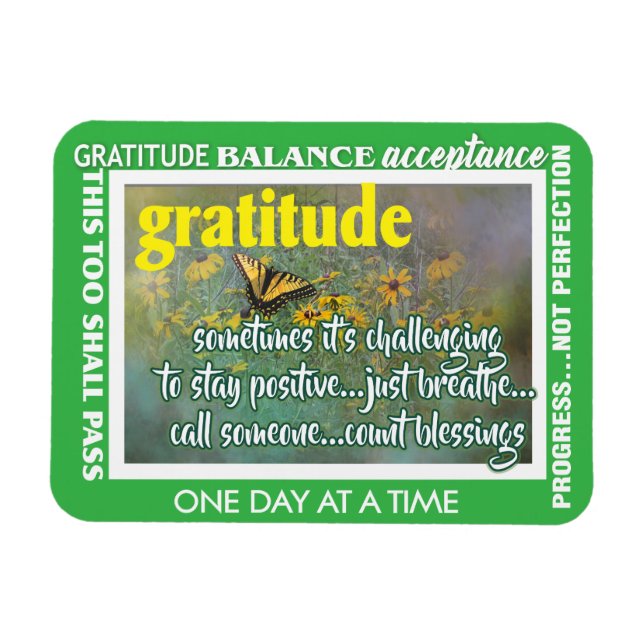 gratitude inspirational magnet (Horisontell)