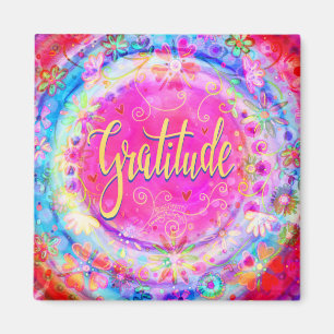 "Gratitude" Inspirief ONE ORD Magnet