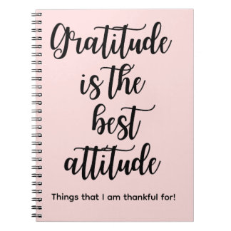 Gratitude is the best Attitude Pink Journal Book Anteckningsbok