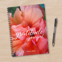 Gratitude Journal BeSnyval Flower och Custom Name