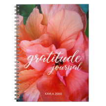 Gratitude Journal BeSnyval Flower och Custom Name