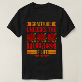 GRATITUDE LÅSER LIVSINRIKES FULLGÖR INRIKTNING T SHIRT