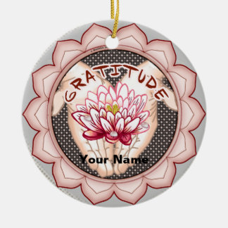 Gratitude Lotus ornament