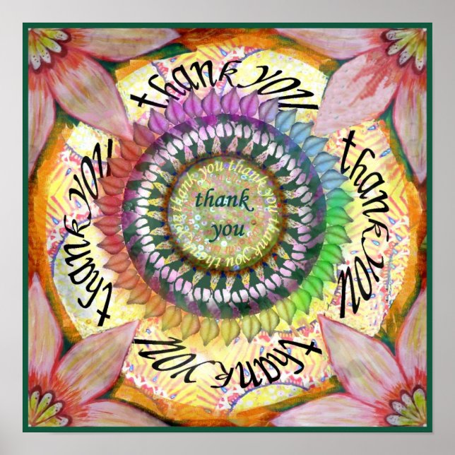 Gratitude Mandala Poster (Framsidan)
