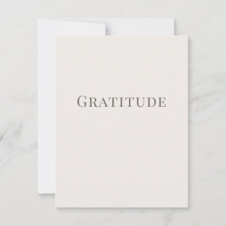 Gratitude – Minimal Typography Design Anteckningskort