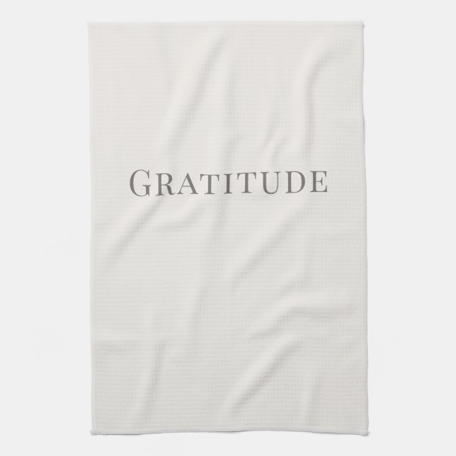 Gratitude – Minimal Typography Design Kökshandduk (Vertikal)