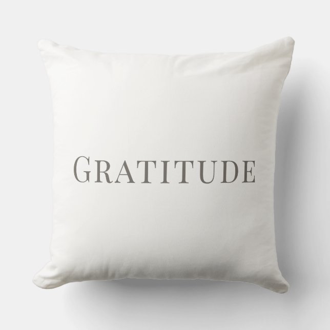 Gratitude – Minimal Typography Design Kudde (Framsida)