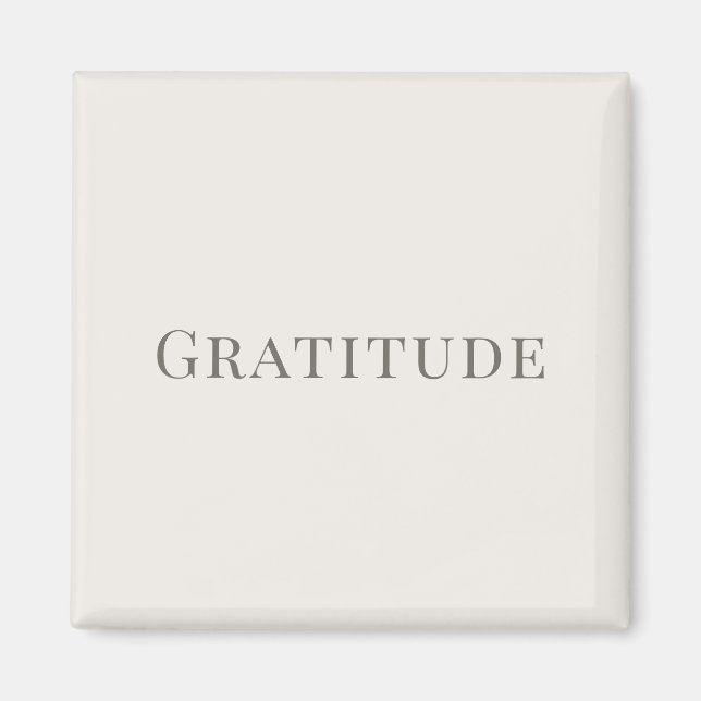 Gratitude – Minimal Typography Design Magnet (Framsidan)
