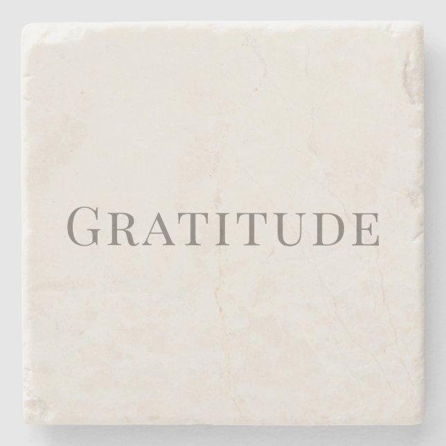 Gratitude – Minimal Typography Design Stenunderlägg (Framsidan)