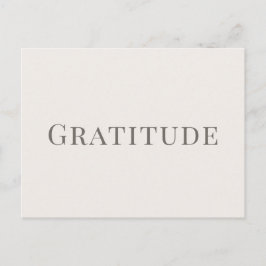 Gratitude – Minimal Typography Design Vykort