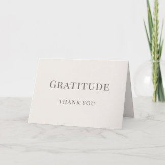 Gratitude - Minimalist  Tack Kort