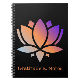 Gratitude & Notes Vatten Lily Anteckningsbok