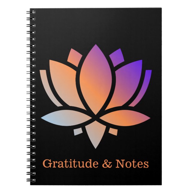 Gratitude & Notes Vatten Lily Anteckningsbok (Framsidan)