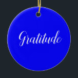 Gratitude-ornament Julgransprydnad Keramik<br><div class="desc">"High Vibes" - Det här är en samling prydnadsämnen från träd som innehåller ord med höga känslomässiga vibrationer. Inkludera följande ord: Lycka,  Gratitud,  Kärlek,  frihet,  kompassion,  glädje,  fasthet,  kunskap,  acceptans</div>