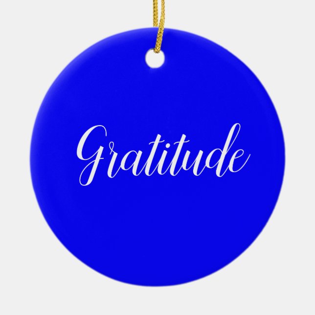 Gratitude-ornament Julgransprydnad Keramik (Framsidan)