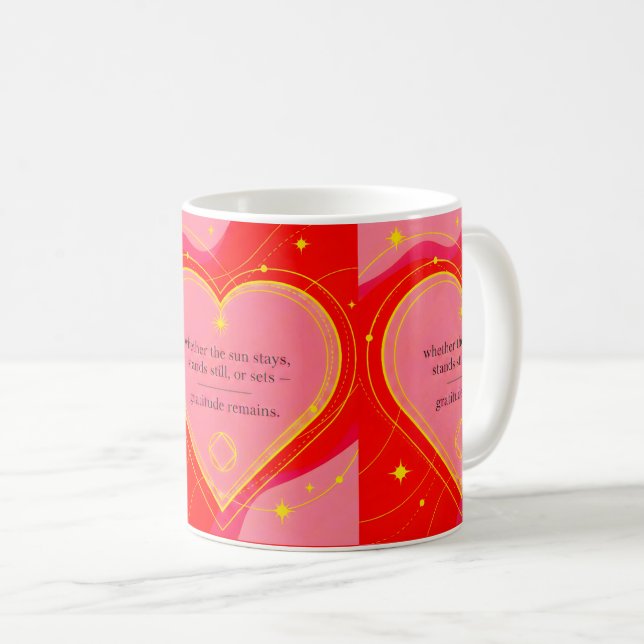 Gratitude Remains™: Love & Intention Affirmation  Kaffemugg (Framsida höger)
