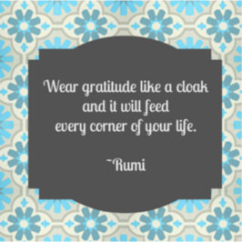 Gratitude Rumi Quote Klistermärken