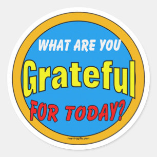 Gratitude Sticker Runt Klistermärke