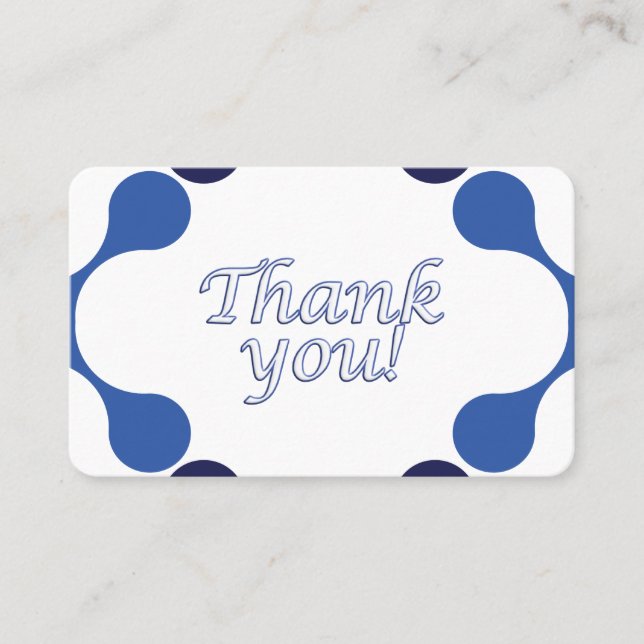 Gratitude Thank You Card - 3.54 x 2.165 Visitkort (Framsida)