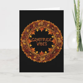 Gratitude Vibes Thanksgiving Card Helgkort
