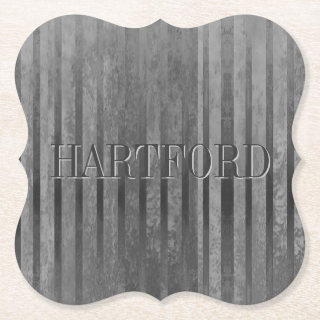 Gråtonade Ombre-randiga Pappersunderlägg Underlägg Papper (Framsida)