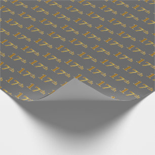 Grått 17th (sjuttonde) händelse för Fauxguld Presentpapper