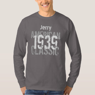 GRÅTT 1939 för födelsedag för Tee Shirt